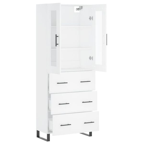 vidaXL Highboard White 69.5x34x180 cm Engineered Wood