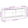 vidaXL Garden Planter Beige 203.5 x 53 x 76.5 cm Solid Fir Wood