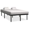 vidaXL Bed Frame without Mattress Black Metal 200x200 cm