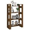 vidaXL Book Cabinet/Room Divider Honey Brown 60x35x57 cm Solid Wood
