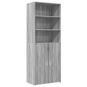 vidaXL Highboard Grey Sonoma 70x42,5x185 cm Engineered Wood