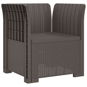 vidaXL 1-Seater Armchair Rattan Look PP Light Grey