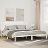 vidaXL Extra Long Bed Frame without Mattress White 140x210 cm Solid Wood