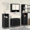 vidaXL Bathroom Furniture Set 3 pcs Black Oak Engineered Wood