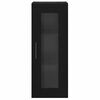 vidaXL Wall Mounted Cabinet Black Oak 34.5 x 34 x 90 cm