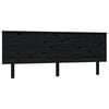 vidaXL Bed Headboard | Black | Solid pine wood | 204 cm width