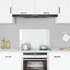 vidaXL Kitchen Backsplash White 80 x 50 cm Tempered Glass