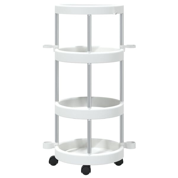 vidaXL Cleaning Trolley with Storage Basket Aluminium