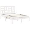 vidaXL Bed Frame without Mattress White Solid Wood 140x190 cm