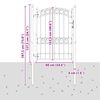 vidaXL Fence Gate with Lock Grey 170 x 100 cm Powder-coated steel