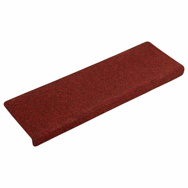 vidaXL Stair Mats Self-adhesive 30 pcs 65x21x4 cm Bordeaux Red Rectangular Edge