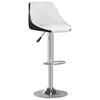 vidaXL Bar Stools 2 pcs White and Black Faux Leather
