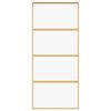 vidaXL Sliding Door Gold 90x205 cm Clear ESG Glass and Aluminium