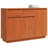 vidaXL Sideboard Wax Brown 110 x 34 x 75 cm Solid Pine Wood