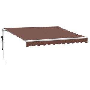 vidaXL Automatic Retractable Awning Brown 300x250 cm