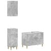 vidaXL 3 Piece Bathroom Cabinet Set DELFT Concrete Grey