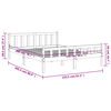 vidaXL Bed Frame without Mattress Wax Brown 150x200 cm King Size Solid Wood Pine