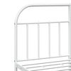 vidaXL Metal Bed Frame without Mattress with Footboard White 150x200cm