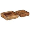 vidaXL Tray 2 pcs Brown 29 x 31 x 10 cm Solid Reclaim Wood