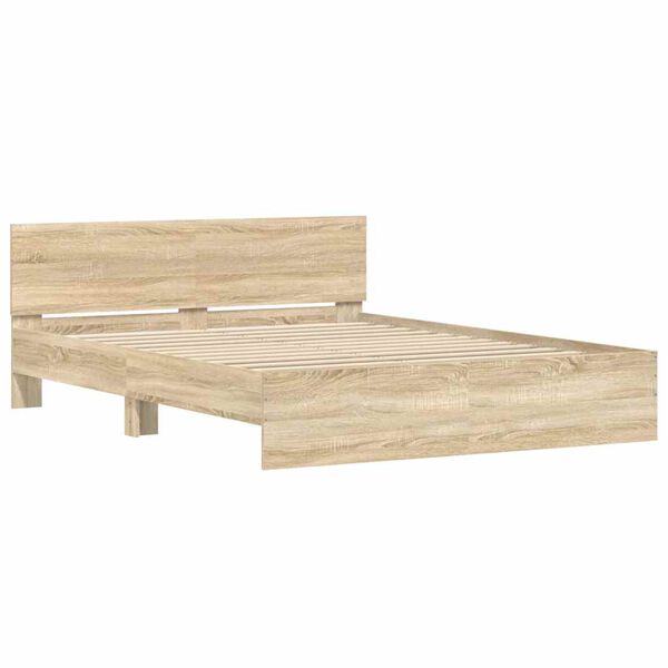 vidaXL Bed Frame without Mattress Sonoma Oak 150x200 cm King Size