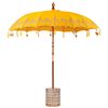 vidaXL Balinese Parasol with Base Yellow 215 x 215 x 260 cm