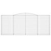 vidaXL Arched Gabion Baskets 15 pcs 400x50x160/180 cm Galvanised Iron