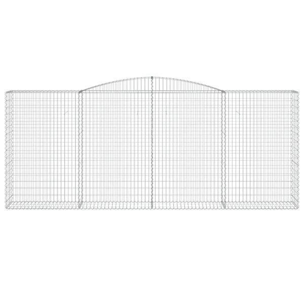 vidaXL Arched Gabion Baskets 15 pcs 400x50x160/180 cm Galvanised Iron