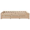 vidaXL Bed Frame without Mattress with Drawers 160x200 cm Solid Wood Pine