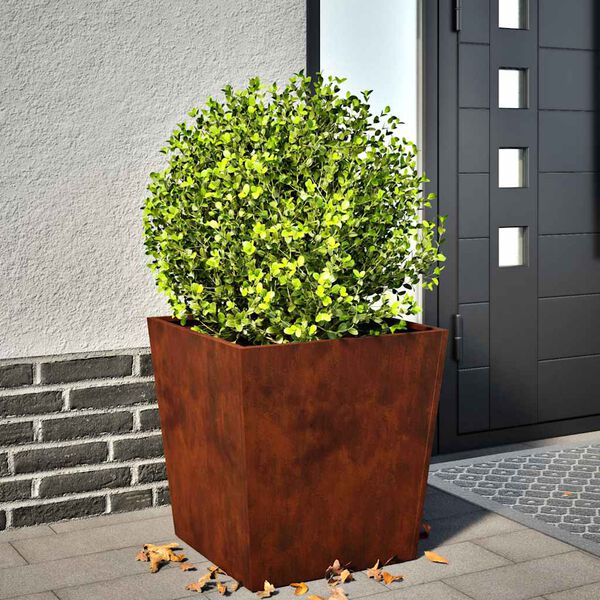 vidaXL Garden Planter 50x50x50 cm Weathering Steel