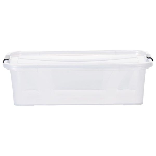 vidaXL Storage Boxes with Lids 5 pcs Transparent 7 L