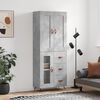 vidaXL Highboard Concrete Grey 69,5x34x180 cm Engineered Wood