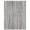 vidaXL Highboard Grey Sonoma 69.5x34x180 cm Engineered Wood