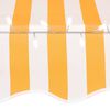 vidaXL Manual Retractable Awning with LED 350 cm White and Orange