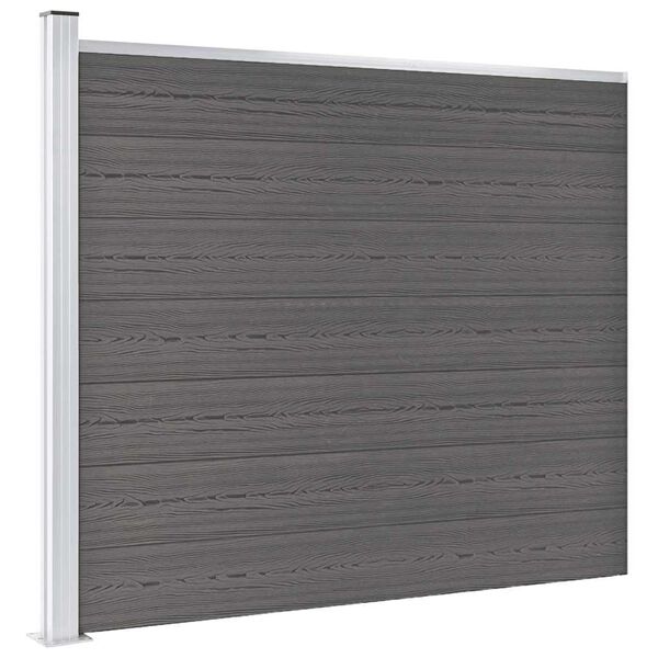 vidaXL Fence Panel WPC 175x146 cm Grey