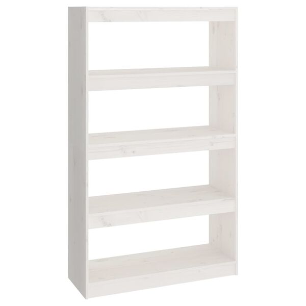 vidaXL Book Cabinet/Room Divider White 80x30x135.5 cm Solid Wood Pine