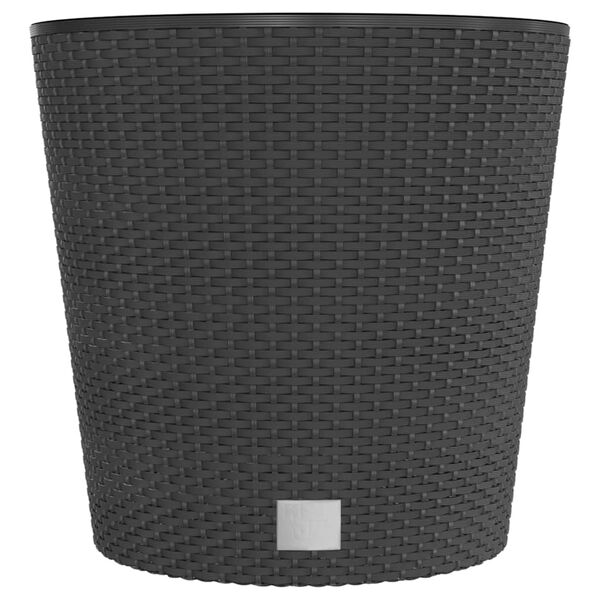 vidaXL Planter with Removable Inner Anthracite 35 / 37.5 L PP Rattan