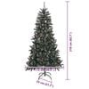 vidaXL Artificial Christmas Tree with 300 LEDs with Stand Green 210 cm