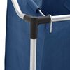 vidaXL Laundry Sorter with 4 Bags Blue Steel