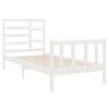vidaXL Bed Frame without Mattress White Solid Wood 90x190 cm Single