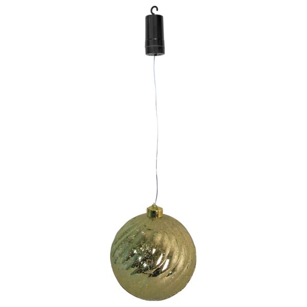 Luxform Battery LED Hanging Lamp Ball Swirl Gold