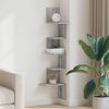 vidaXL Wall Corner Shelf Grey Sonoma 32x32x127,5 cm Engineered Wood
