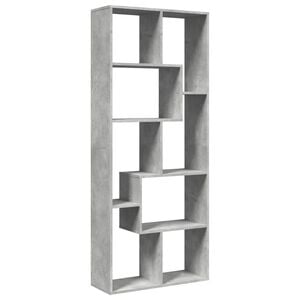 vidaXL Room Divider Bookcase Concrete Grey 67x25x161.5 cm