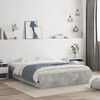 vidaXL Bed Frame with Drawers without Mattress Concrete Grey 140x190 cm