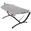 ProGarden Hammock with Metal Base 260 cm Light Grey