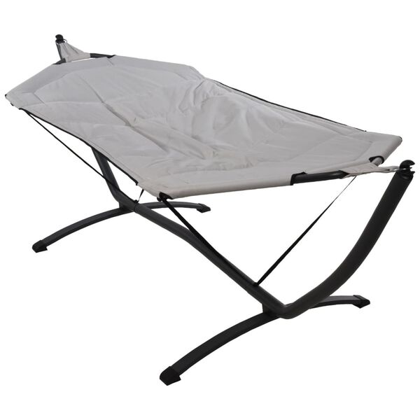 ProGarden Hammock with Metal Base 260 cm Light Grey