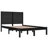vidaXL Bed Frame without Mattress Black 140x190 cm Solid Wood