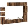 vidaXL 9 Piece TV Cabinet Set Wall-mounted Old Wood Engineered Wood