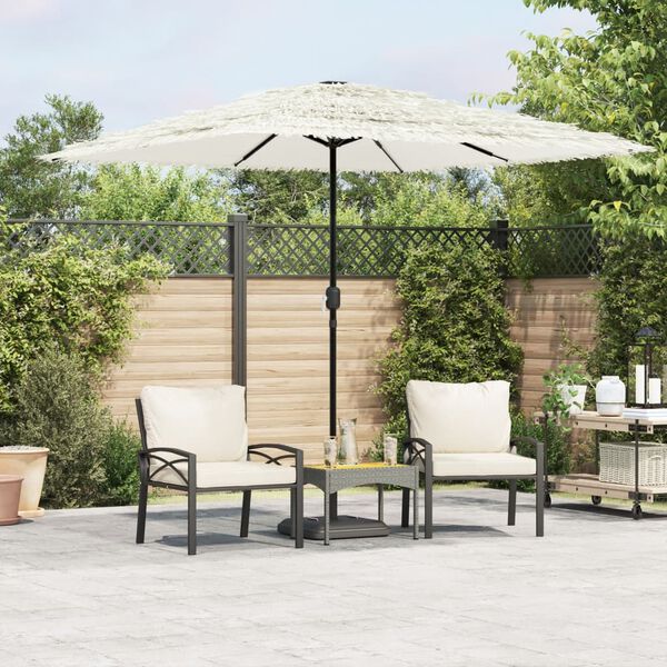 vidaXL Garden Parasol with Steel Pole White 248x248x248 cm