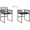 vidaXL 13 Piece Garden Dining Set Black Poly Rattan