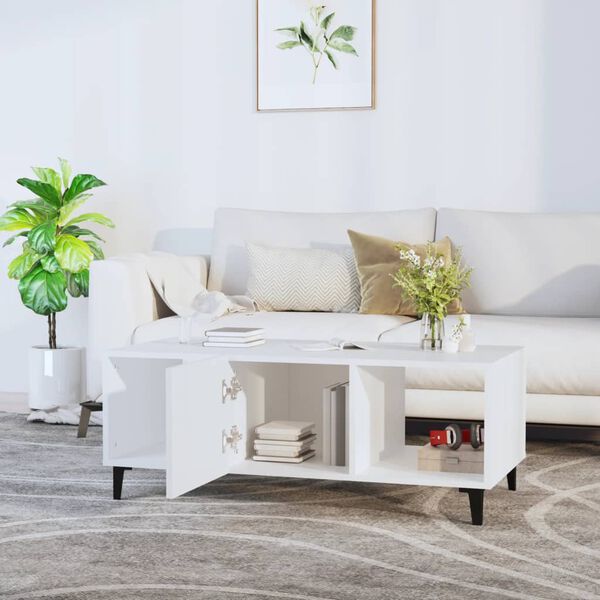 vidaXL Coffee Table White 102x50x40 cm Engineered Wood